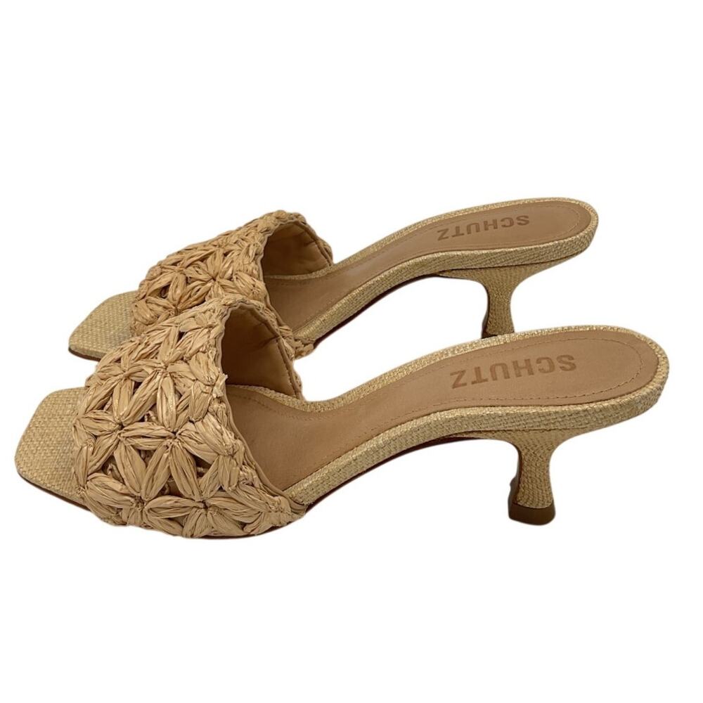 Schutz Woven Perla Dethalia Heeled Sandals Size 6.5 - Picture 4 of 5